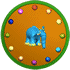 Elephant - kids clock model - FREE - from Clock Domain.com - 3D animated  - shows you the time using an adorable blue elephant.  The kids will love the picture, and this clock will never stop running.